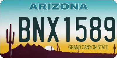 AZ license plate BNX1589