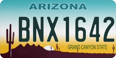 AZ license plate BNX1642