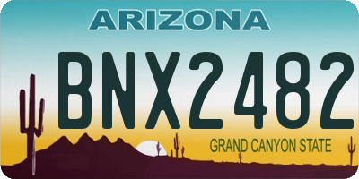 AZ license plate BNX2482