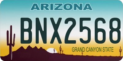 AZ license plate BNX2568