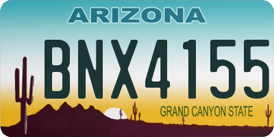 AZ license plate BNX4155