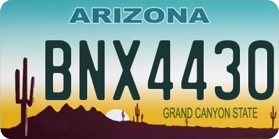AZ license plate BNX4430