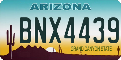 AZ license plate BNX4439