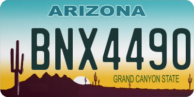 AZ license plate BNX4490