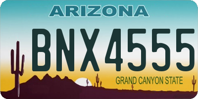 AZ license plate BNX4555