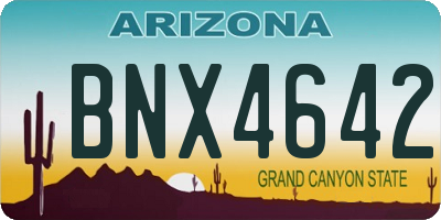 AZ license plate BNX4642