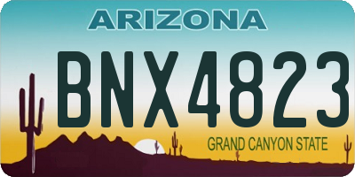 AZ license plate BNX4823