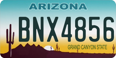 AZ license plate BNX4856