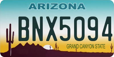 AZ license plate BNX5094