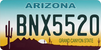 AZ license plate BNX5520