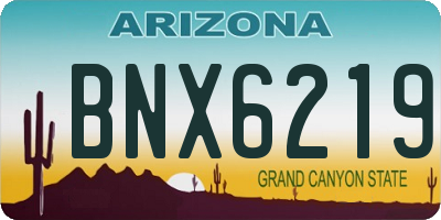 AZ license plate BNX6219