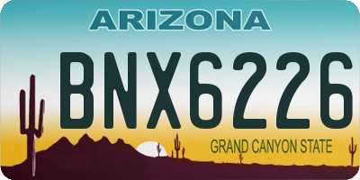 AZ license plate BNX6226