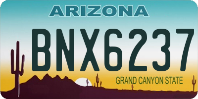 AZ license plate BNX6237