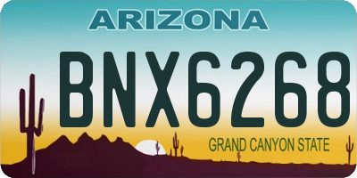 AZ license plate BNX6268