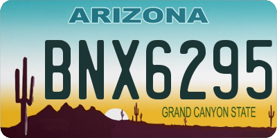 AZ license plate BNX6295
