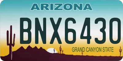 AZ license plate BNX6430