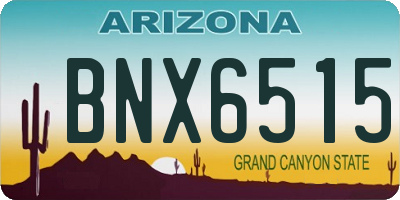 AZ license plate BNX6515
