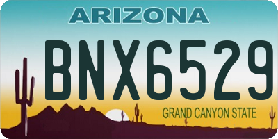 AZ license plate BNX6529