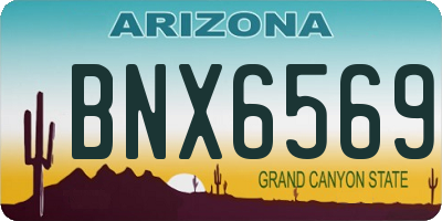 AZ license plate BNX6569