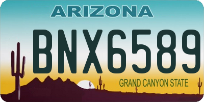 AZ license plate BNX6589