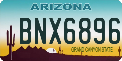 AZ license plate BNX6896