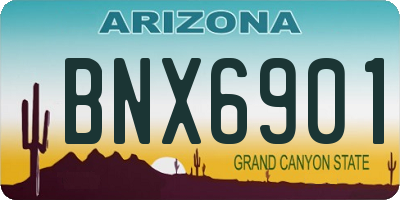 AZ license plate BNX6901