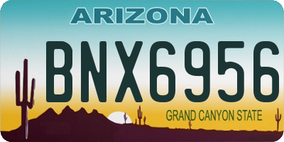 AZ license plate BNX6956