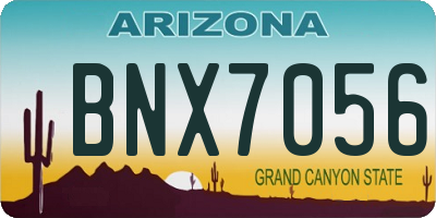 AZ license plate BNX7056