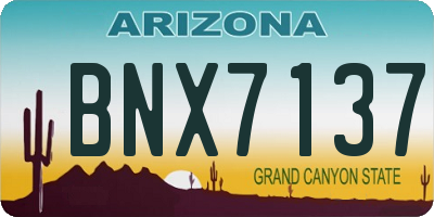 AZ license plate BNX7137