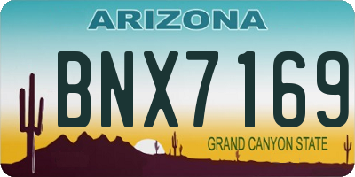 AZ license plate BNX7169