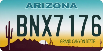 AZ license plate BNX7176