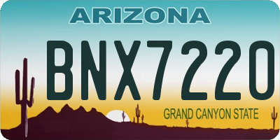 AZ license plate BNX7220