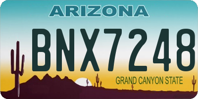 AZ license plate BNX7248