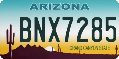 AZ license plate BNX7285