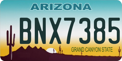 AZ license plate BNX7385