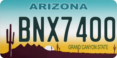AZ license plate BNX7400