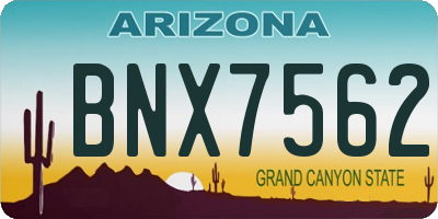 AZ license plate BNX7562