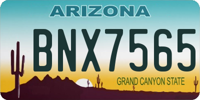 AZ license plate BNX7565