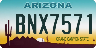 AZ license plate BNX7571