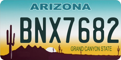 AZ license plate BNX7682