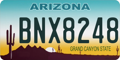 AZ license plate BNX8248