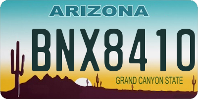 AZ license plate BNX8410