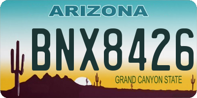 AZ license plate BNX8426