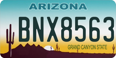 AZ license plate BNX8563