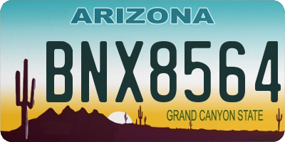 AZ license plate BNX8564