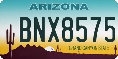 AZ license plate BNX8575