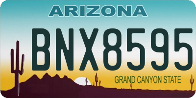AZ license plate BNX8595