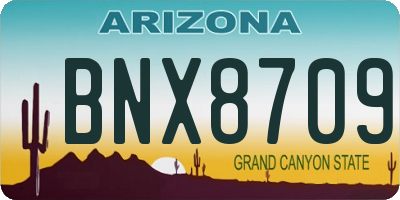 AZ license plate BNX8709