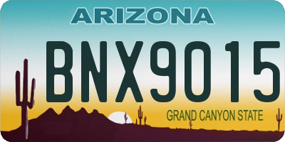 AZ license plate BNX9015