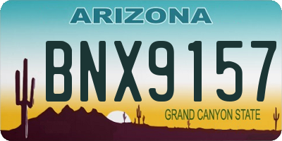 AZ license plate BNX9157